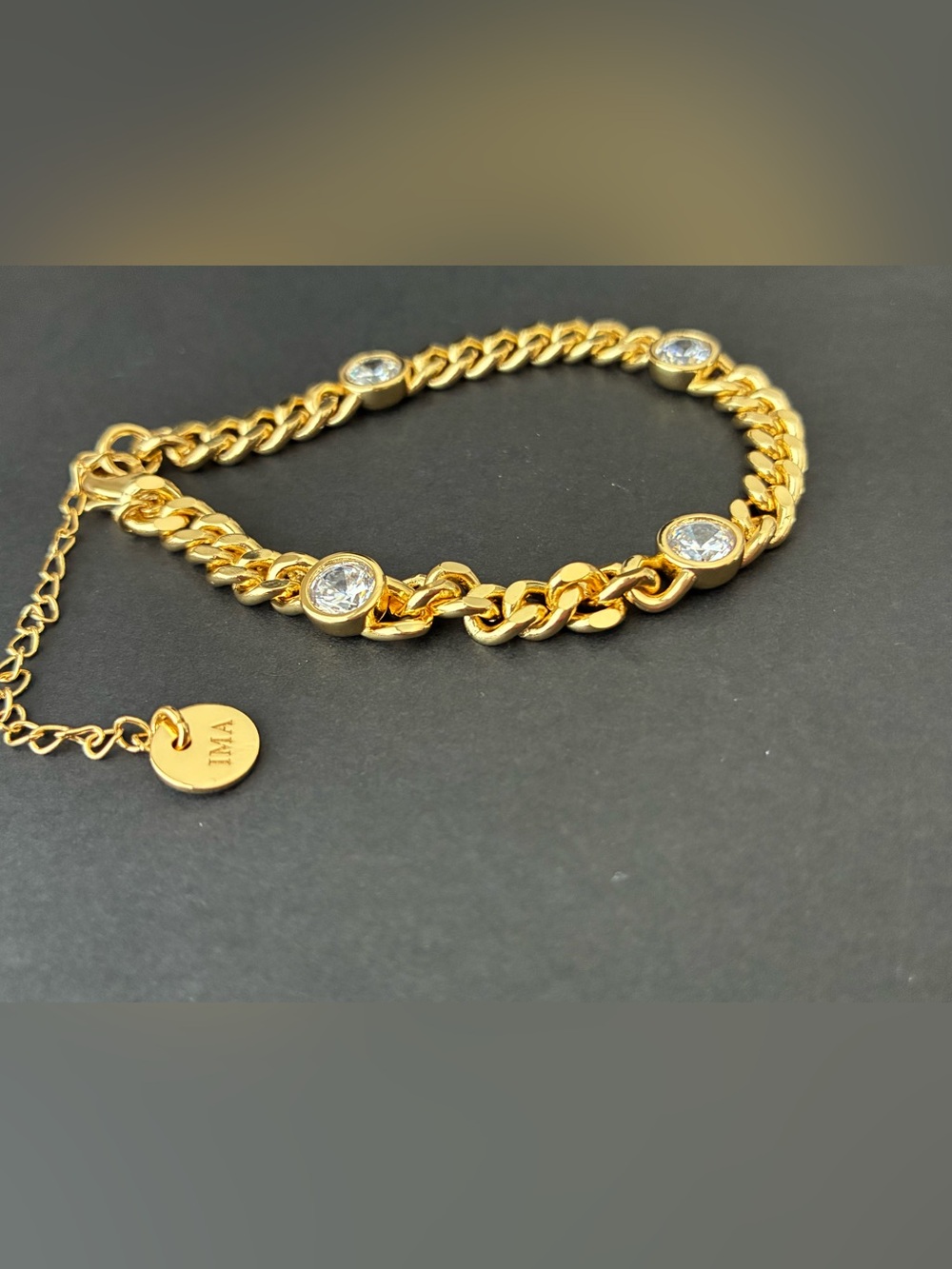 Gold Plated Chain Bracelet 7.5”-9”